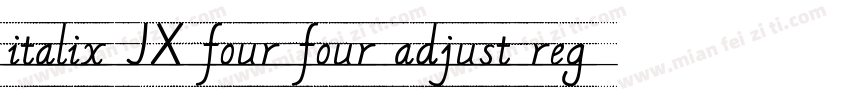 italix JX four four adjust regular字体转换